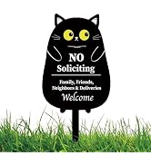 No Soliciting Sign for House 16.5"x7.1" Funny Integrated Ground Stakes | Heavy Duty No Soliciting...
