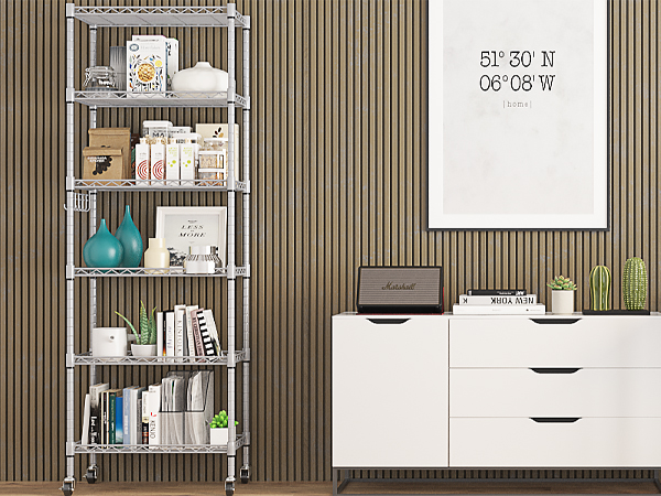 shelves with wheels