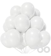 110pcs White Balloons 12 inch, White Latex Balloons Globos Blancos for Wedding Engagement Bridal ...