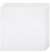 10 PCS Embroidery Fabric, Pre-Cut White Natural Cotton Embroidery Cloth Fabric, Embroidery Cloth ...