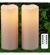 Eldnacele Waterproof Flameless Flickering Candles with Remote and Timer Battery Operated LED Cand...