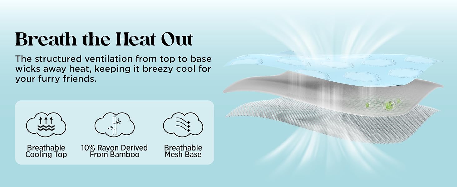 Lesure Cooling Fabric with Breathable Top and Base,10% Bamboo Fabric in it