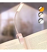Glocusent 13 LED Rechargeable Book Light for Reading at Night, Eye-Caring 3 Amber Colors & Steple...