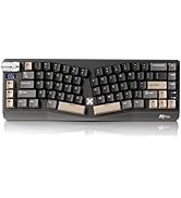 RK ROYAL KLUDGE A70 Wireless Ergonomic Keyboard, Alice Split Mechanical Keyboard w/Bluetooth/2.4G...