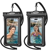 NEPHI IPX8 Floating Waterproof Phone Pouch 2 Pack-Up to 8.0",Floating Phone Case for iPhone Andri...