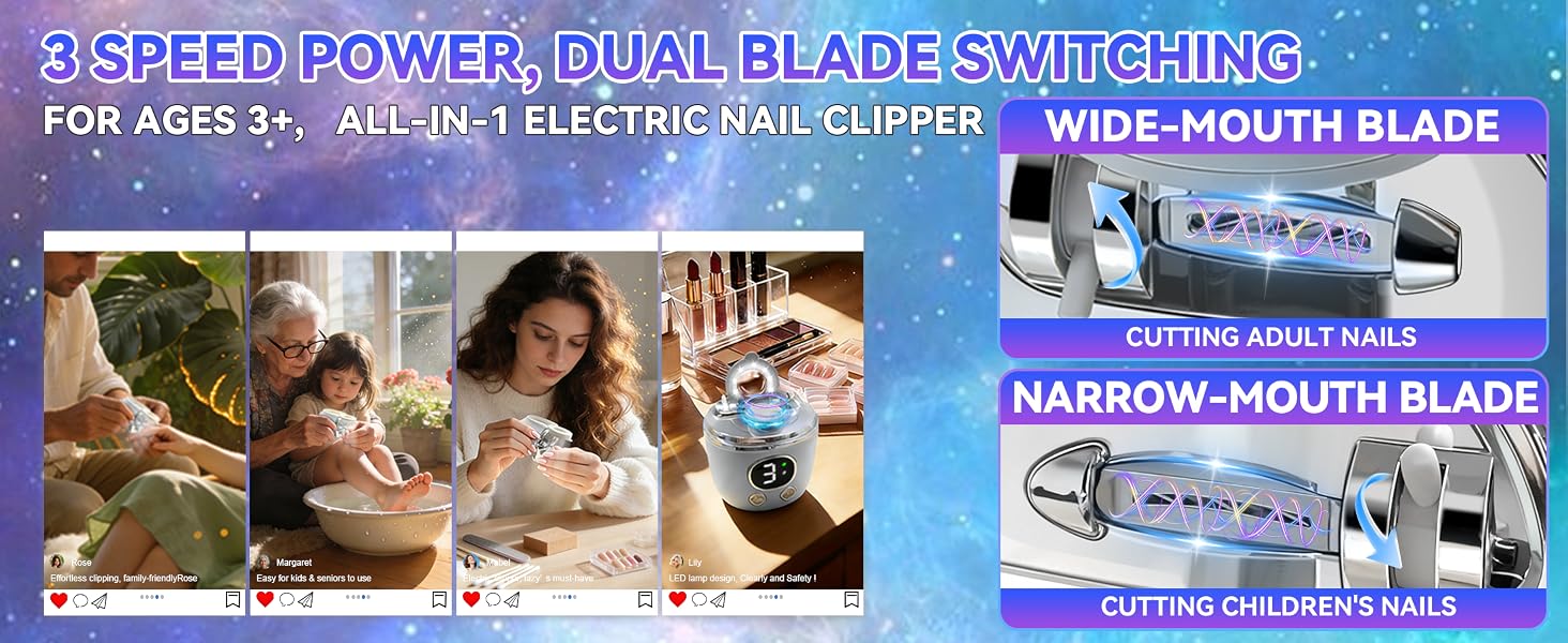 Electric Nail Clipper Gray