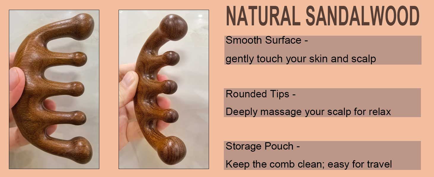 wooden massage comb