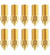 CCTREE 3D Printer Brass Nozzles Kit for Ender 3 V3 SE, 3D Printer 10PCS High Speed 0.4mm Nozzles ...
