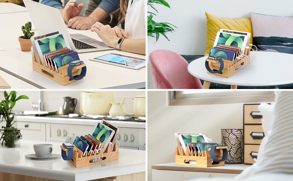 Wood Desktop Docking Charging Stand for various occasions
