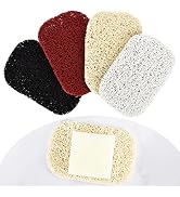 Soap Saver Pads 4 Pcs Non-Slip Soap Holder Pad Self Draining Soap Bar Holder Pads Assortment Kit ...