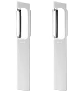 Upright Swivel Fruit and Vegetable Peeler, 2-Pack | Dual 420 stainless steel blades. Potato eye &...