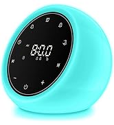 White Noise Machine with 2 Alarm Clock, 20 Soothing Sounds, 7 Color Night Light, Adjustable Volum...