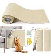 MIAOKE 2 Pcs 40 × 16 in Cat Scratch Furniture Protector with Cutter Slider and Measuring Tape, Tr...