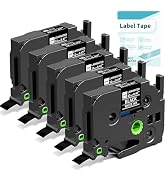 TZe-335 Black Label Tape Compatible with Brother PTouch TZ335 TZe Tz Tape 12mm 0.47 Laminated Whi...