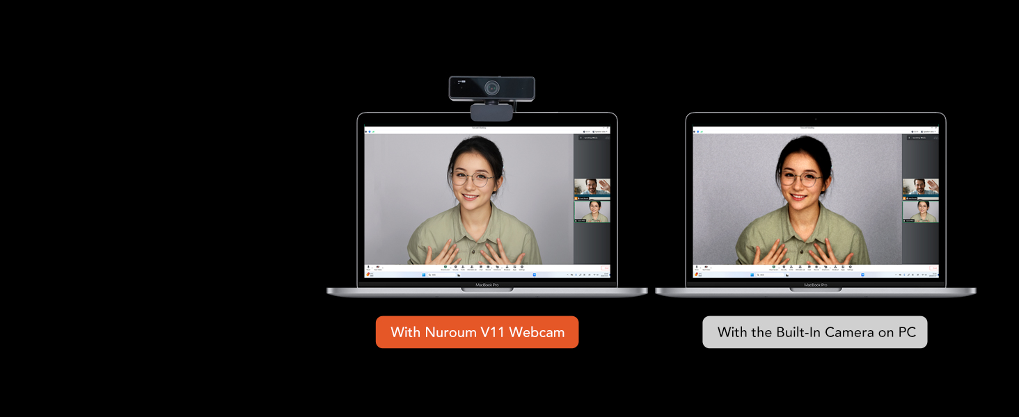 V11 2K Webcam for PC, 1080P 60FPS FHD Web Camera with Microphone&Privacy Cover, USB Plug&Play