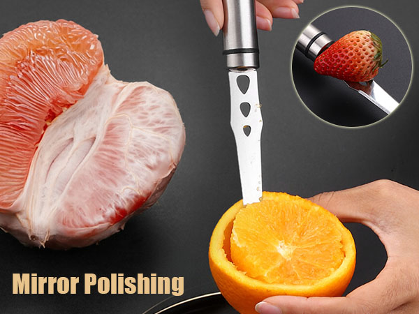 grapefruit spoon knife orange peeler tool stainless steel fork fuit knife