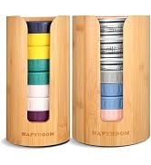 HAPYHOOM Mason Jar Lid Organizer 2pcs, Suitable for Mason/Canning/Bamboo Lids, Bamboo Vertical Li...