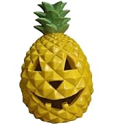 7 Inch Resin Pineapple Halloween Jack O Lantern Summer Mini Yellow Pineapple Lights Novelty Pumpk...