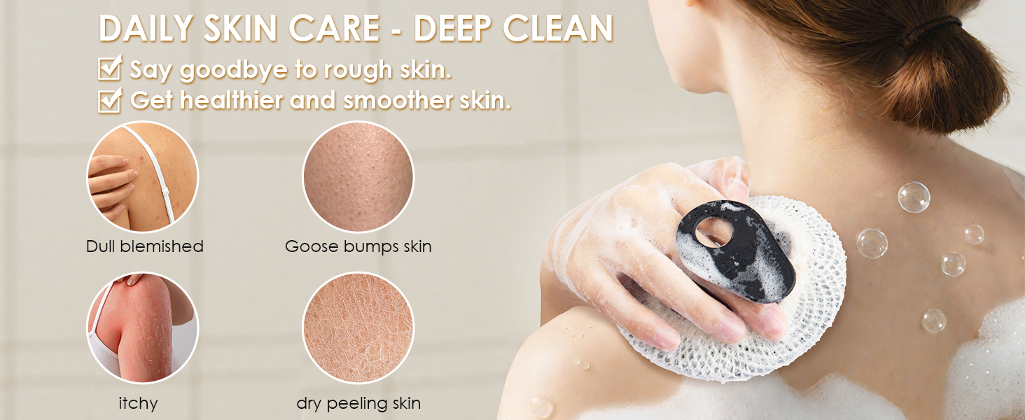 silicone body scrubber african net sponge authentic exfoliating deep cleansing body exfoliator