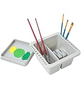 MyLifeUNIT Paint Brush Cleaner, Paint Brush Holder and Organizers for Acrylic, Watercolor, and Wa...