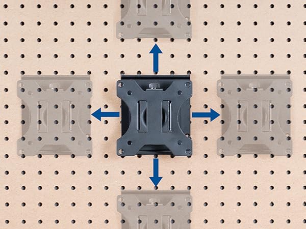 Single Monitor Pegboard Panel Mount