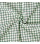 HHZZMIAO 57”W x 36”L Gingham Cotton Fabric Cut By The Yard ,Checkered Plaid Vintage Fabric for DI...