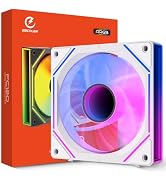 GSCOLER FC 120mm PC Case Fan White, Infinity Mirror PWM PC Cooling Fan with Multi Lighting Modes ...