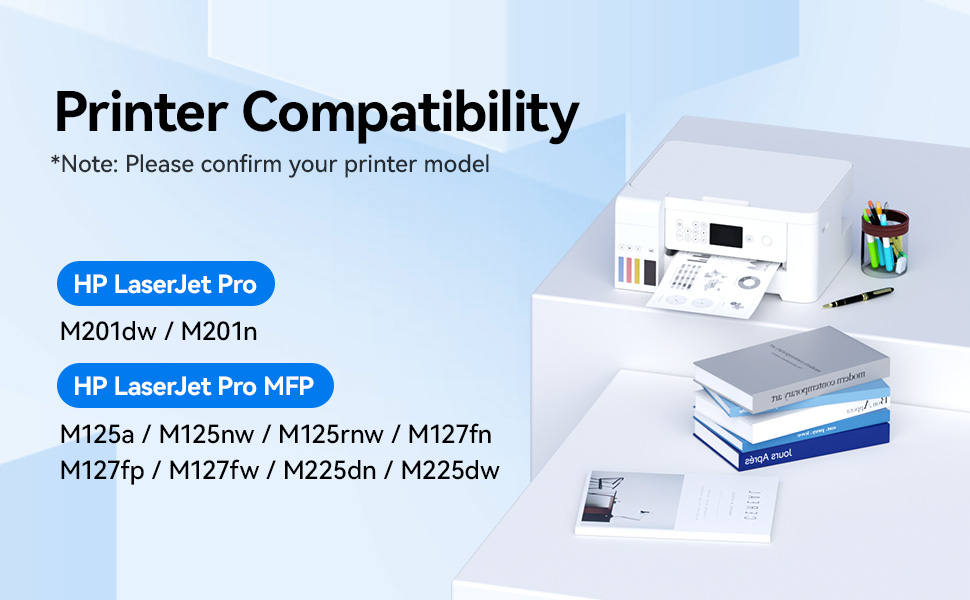 Compatible with M201dw M201n, MFP M125a, M125nw, M125rnw, M127 M225dw, M225dn printer
