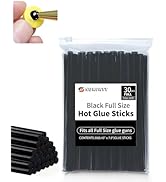 SUNFATT Black Hot Glue Sticks,(30 Pcs) 0.43" x 7.9" Full Size Glue Sticks Perfect for Hot Glue Gu...