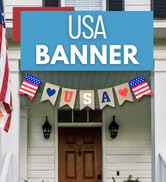Burlap USA Banner Patriotic Decor July 4th Decor Patriotic Banner American Flag Bunting Banner