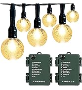 LOENDE Battery Operated String Lights Waterproof 16FT 30 LED 8 Modes Fairy Garden Globe String Li...