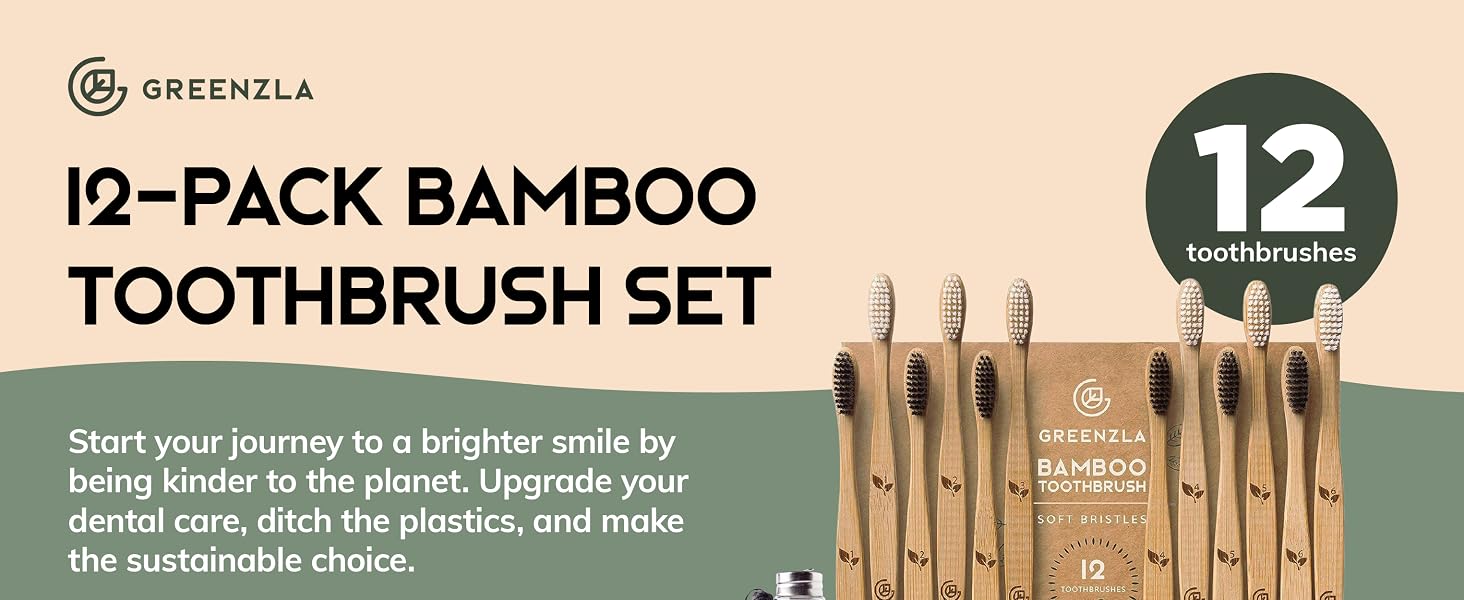 Greenzla Natural Bamboo travel toothbrush, bamboo toothbrushes, travel toothbrush set, travel kit