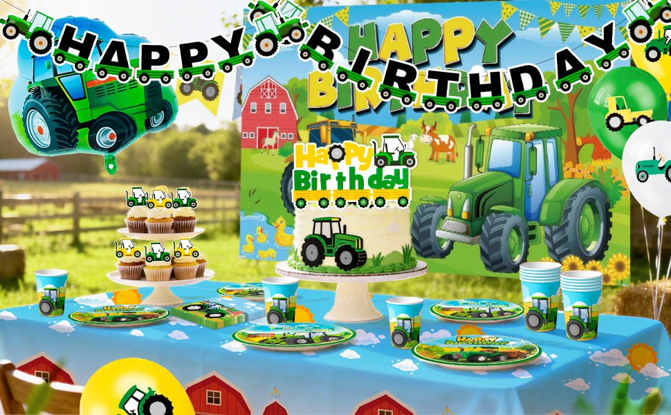 tractor birthday decorations