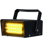 ENUOLI Mini LED Strobe Light Orange Color with 24 Super Bright LED Variable Speed Control for Chr...