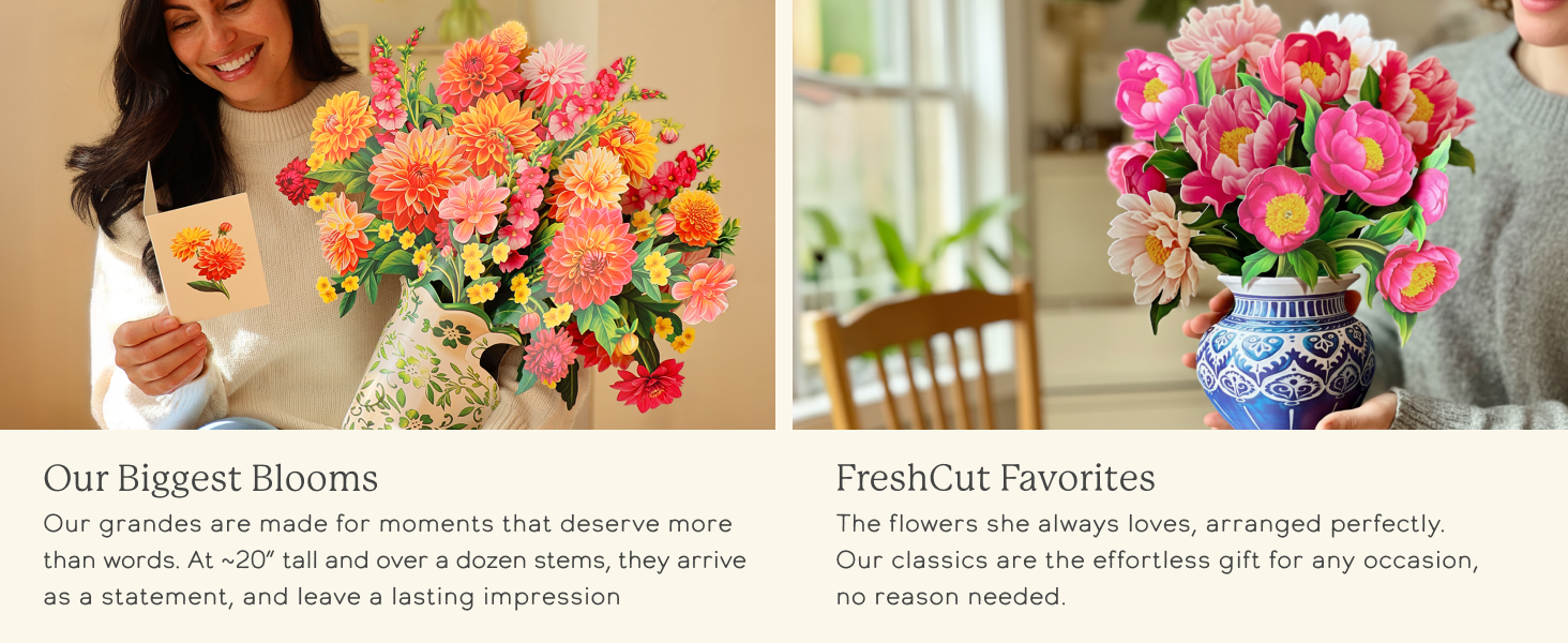 blooming art bouquets and pop up cards