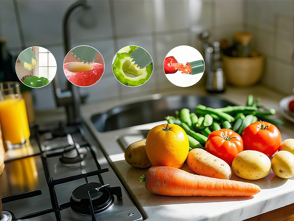 2 in 1 Red Bell Pepper Seed Corer Remover Tool