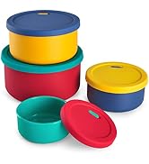 KSENDALO Silicone Bowls from 71oz to 13.5oz, Silicone Food Storage Containers Set, Thick Sturdy E...