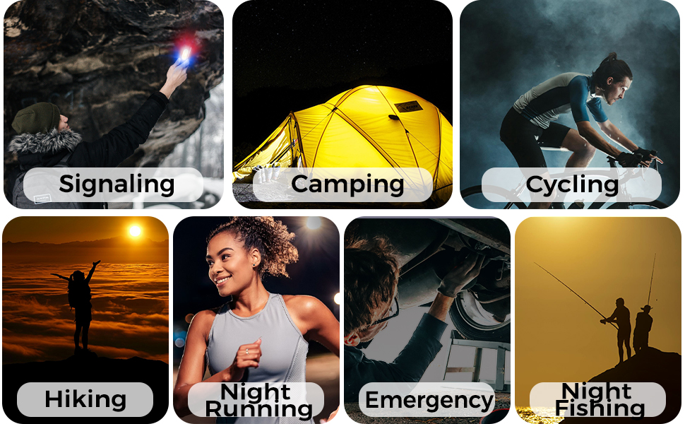 pocket flashlight for camping?hiking?cycling?night running roadside fixes and emergencies