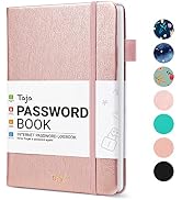 Taja Password Keeper Book with Alphabetical Tabs,Small Password Books for Seniors, Password Noteb...