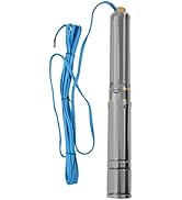 Deep Well Submersible Pump 3" OD Pipe 110V/60HZ 1.1KW 1.5HP Stainless Steel Submersible Water Pum...