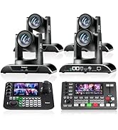 Tenveo PTZ Camera Bundle/Kits - 30X AI Auto Tracking NDI PTZ Camera(4pcs) with SDI/HDMI/USB3.0/LA...