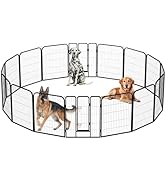 FDW Dog Playpen Dog Pen 16 Panels 40 Inch Hight Indoor Outdoor Folding Metal Portable Puppy Exerc...