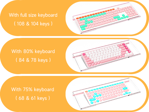 clear keyboard riser for desk