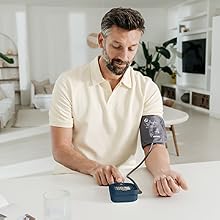 Man using the blood pressure monitor BM25