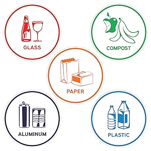 SSIGNS Recycling Sorting Stickers Lg