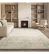SAFAVIEH Area Rug 8x10 - Adirondack Collection - Large - Ivory & Sage, Distressed Vintage Floral ...
