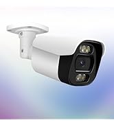 Tennoz 5MP PoE IP Bullet Camera Outdoor, Full Color Security IP Camera with Smart Dual Light, Two...
