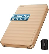 KingCamp Self Inflating Sleeping Pad, 6" Ultra Thick R 15.5 Air & Foam Camping Mattress 2 Person,...