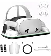 Charging Dock Compatible with Meta Oculus Quest 3/3S, VR Headset Controller Accessories, Charging...