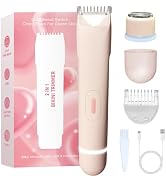 2 in 1 Bikini Trimmer for Women, Led Electric Dual Head Shaver Women, Rechargeable & Waterproof, ...